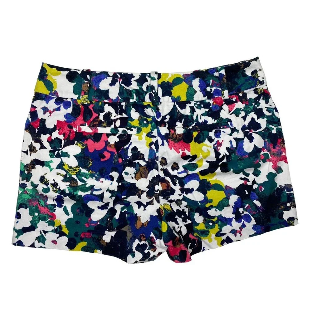 Ann Taylor Petite Womens Floral Shorts Size‎ 8P Multicolor Spring Summer
